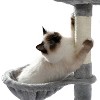 DOMETOUR Multi-Functional 56.2"H Cat Tree Cat Climbing Frame, Cat Tower with Scratching Post/2 Condos/Top Perch/Hammock/Ladder/Dangling Ball - 4 of 4