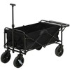 Outsunny Collapsible Wagon, Graden Carts with Wheels, Adjustable Handle, Folding Table and Cup Holders - 4 of 4