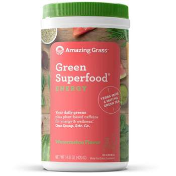 Amazing Grass, Greens Blend Energy, Powder, Watermelon, 14.8 oz, 60 Servings