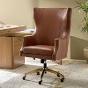 Gonzalo Genuine Leather Office Chair with High Backrest|ARTFUL LIVING DESIGNS - 2 of 4