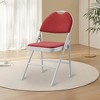 Folding Chairs, Outdoor & Indoor Event Portable Metal Folding Chairs with Cushion, Fabric Dining Chair Set with Padded Cushion - 2 of 4