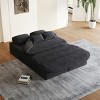 75'' Convertible Sofa Bed,2-in-1 Foldable Sleeper Sofa with Blanket and Pillows,Corduroy Chaise Lounge Sofa for Living Room-Maison Boucle - 2 of 4
