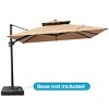 Crestlive Products 11FT Square Double Top Patio Offset Cantilever Umbrella With Base Set UV30+ Outdoor 360° Rotation 6 Heights Adjustable - 2 of 4