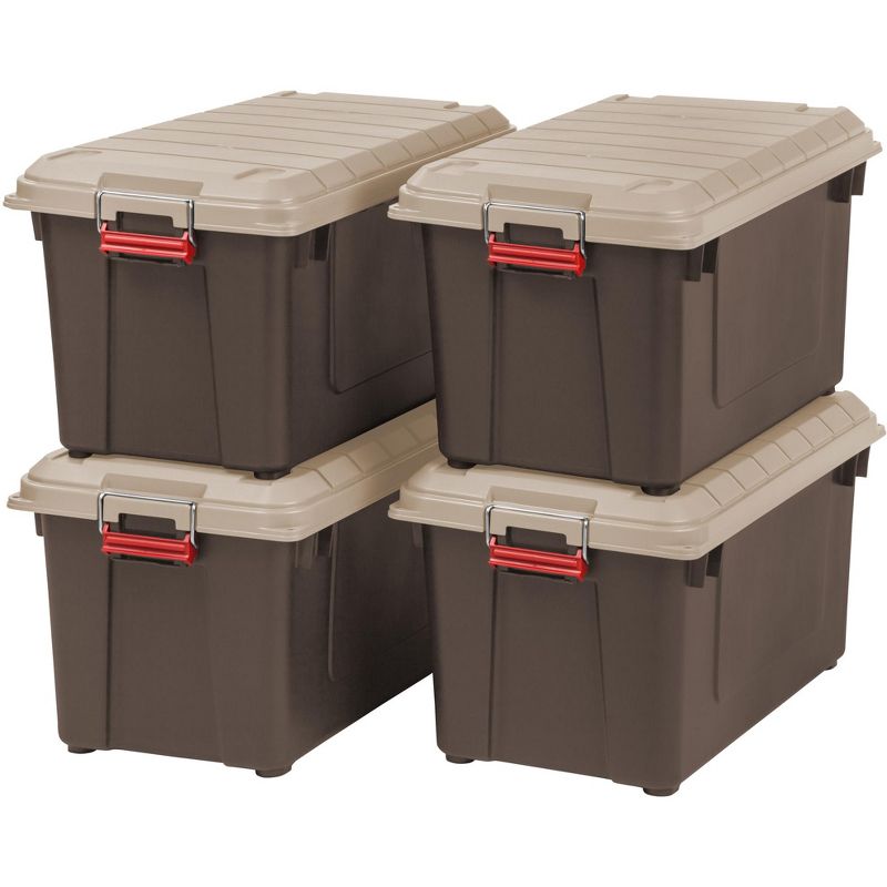 IRIS USA 4Pack 82qt/20gal Heavy Duty Plastic Storage Tote with Lids, 1 of 6