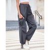 Whizmax Cargo Jogger Parachute Pants For Women Casual Baggy Low  Waist Drawstring Light Y2K Pants - 2 of 4