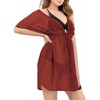 LA LEELA Women's Beachwear Summer Swim Beach Cover Ups for Bikini Sheer Cover up Dress Bathing Suit Swimsuit Coverups for Women - 2 of 4