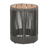 Christopher Knight Home Penley Outdoor Acacia Wood and Iron Side Table with Rope Accents - 2 of 4