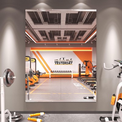Apmir  2/3 pieces Rectangle Wall Mirror Home Gym Mirror Dance Studio Mirror Tempered Glass Mirror
