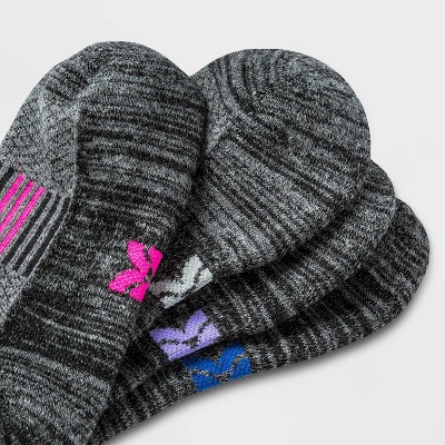 Women's Finish Line Striped Cushioned 6pk No Show Athletic Socks All