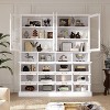 FUFU&GAGA Display Cabinet with Glass Doors and Flip-Up Panels,Large-Capacity Storage for Collectibles,Dust-Proof Bookcase,Home Library Solution - 3 of 3