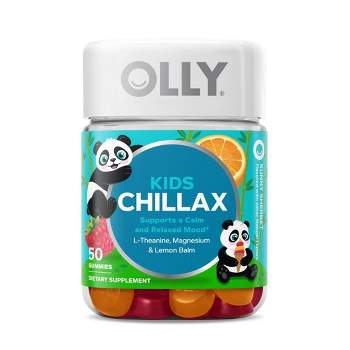 OLLY Kids Chillax Supplement Gummies with Magnesium, L-Theanine & Lemon Balm - Sunny Sherbet - 50ct