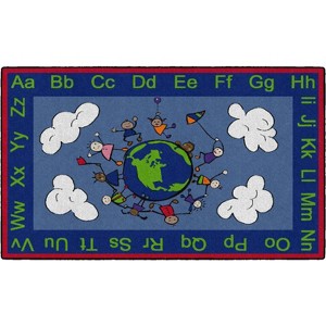 Flagship Carpets Happy World Welcome Mat, 3' x 5' - 1 of 4