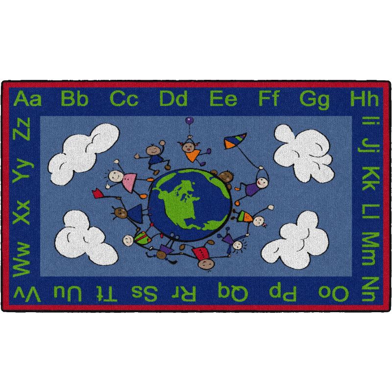 Flagship Carpets Happy World Welcome Mat, 3' x 5', 1 of 7