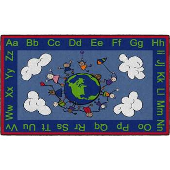 Flagship Carpets Happy World Welcome Mat, 3' x 5'