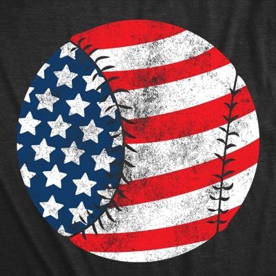 Мужские футболки Crazy Dog T-Shirts, Inc. Mens Funny T Shirts American Flag Baseball Sarcastic Fourth Of July Graphic Novelty Tee for Men - Crazy Dog Men's T Shirt For Fourth Of July Black L — фото 2
