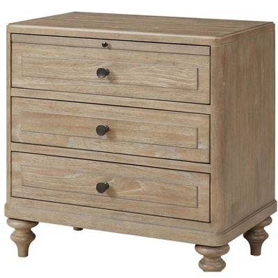 NicBex Nightstand with 3 Drawers,Modern Side Table with USB Charging Port and Wood Frame,Bedside Table for Bedroom,Living Room