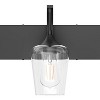 Runesay Black Vanity Light Fixtures 3-Lights Industrial Black Bathroom Vanity Light with Clear Glass Vintage Edison Bathroom Wall Lighting Fixtures - 3 of 4