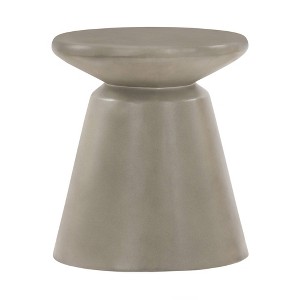 Umbre Concrete End Accent Stool Table Gray - Armen Living - 1 of 4
