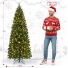 Yaheetech 6Ft/7.5Ft/9Ft Pre-lit Slim Pencil Artificial Christmas Tree, Green - 3 of 4