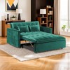 Resenkos 54 Inch Adjustable Backrest Sofa, Sofa Bed, Futon Sofa with Double Armrest and Pouch, Variable Bed for Living room, Bedroom, Gray - 2 of 4