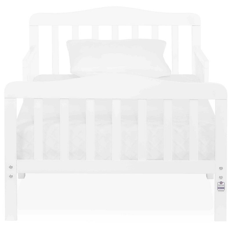 Dream On Me JPMA Certified  Memphis Classic Design Toddler Bed in White, 3 of 9
