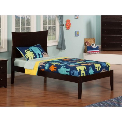 AFI Furnishings Metro Twin Platform Bed with Open Footboard and Turbo Charger in Espresso
