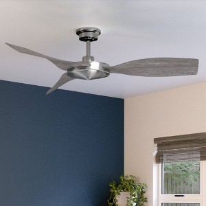 Urban Ambiance Luxury Modern Ceiling Fan 11.5''H x 54''W,  Brushed Nickel Finish,  Newcastle Collection, UHP9270 - 1 of 4