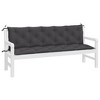 vidaXL Garden Bench Cushions 2pcs Anthracite 70.9"x19.7"x2.8" Oxford Fabric - Indoor/Outdoor Use, Soft Filling, Non-Slip Design - 4 of 4