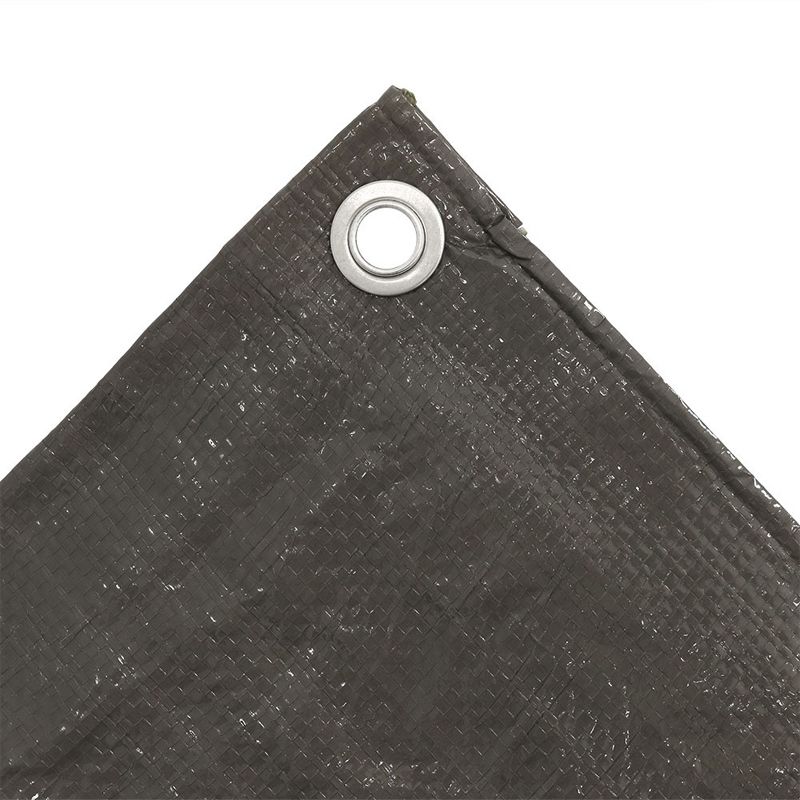 Sunnydaze Outdoor Heavy-Duty Multi-Purpose Plastic Reversible Protective Tarp Cover - 20' x 30' - Dark Gray - 2pk, 3 of 5