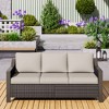 UPTION Premium Outdoor Patio Rattan Three-person Sofa - 4 of 4