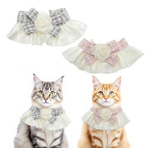 Unique Bargains Cat Collar Pink Black 2 Pcs - 1 of 4