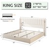 AMERLIFE Lift Up Storage Bed Frame with Vertical Channel Tufted Headboard and Wingback - 2 of 4