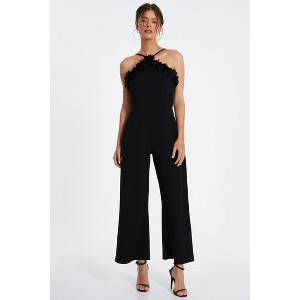 QUIZ Women's Scuba Crepe Halter Palazzo Jumpsuit - 1 of 4