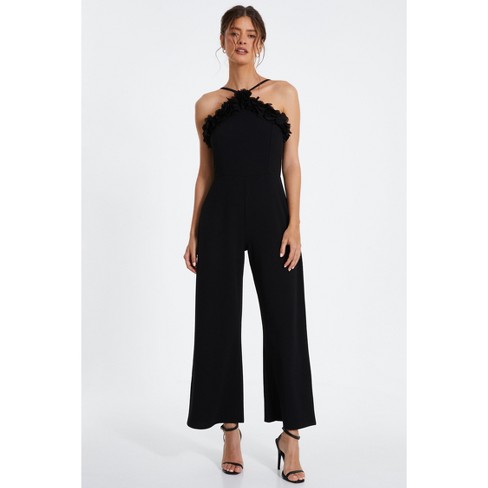 Quiz Women s Scuba Crepe Halter Palazzo Jumpsuit Target