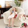 Bean Bag Chair, 51" Comfy Beanbag Chairs for Adults & Kids w/ High-Density Foam Filler, Sofa Chair w/ Armrests, Soft Plush Lounge Floor Chair - 4 of 4