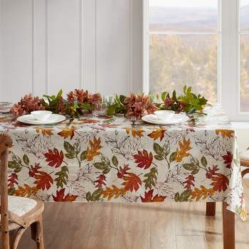 Vintage Leaves Vinyl Indoor/Outdoor Tablecloth - Elrene Home Fashions