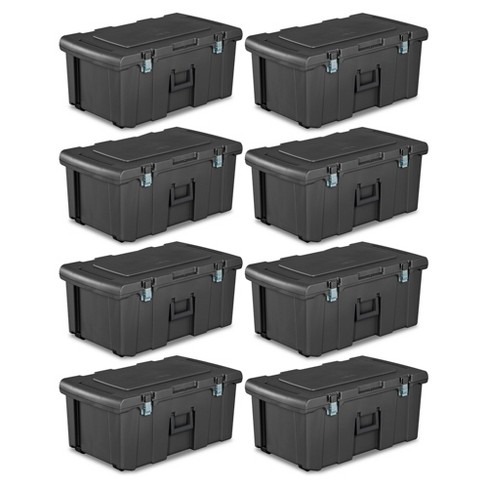 Sterilite Heavy Duty 16 Gallon Portable Plastic Footlocker Storage Container  With Handles And Wheels For Dorms And Apartments, Flat Gray (6 Pack) :  Target