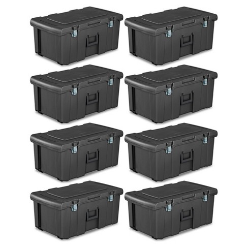 Heavy Duty Extra Large 160 Litre Plastic Storage Box Container Trunk with  Wheels