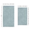 Knightsbridge Stylish And Comfortable Traditional Chain Design 2 PC Cotton Bath Rug Set 17"x24" & 21"x34" Ivory - 3 of 4
