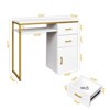 Karl Home | White 2-Drawer Computer Desk with Storage and Keyboard Tray - 4 of 4