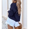 Clearlove Women's Cropped Drop Shoulder Cardigan Long Sleeve Open-Front Knit Shrug Jacket - 4 of 4