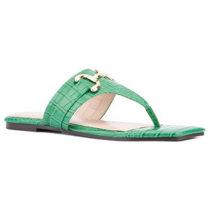Fashion To Figure Women's Saralyn Flat Sandal - Wide Width - 1 of 4