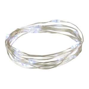 Northlight Micro Fairy Christmas Lights - LED Pure White - 6' Copper Wire - 20ct - 1 of 4