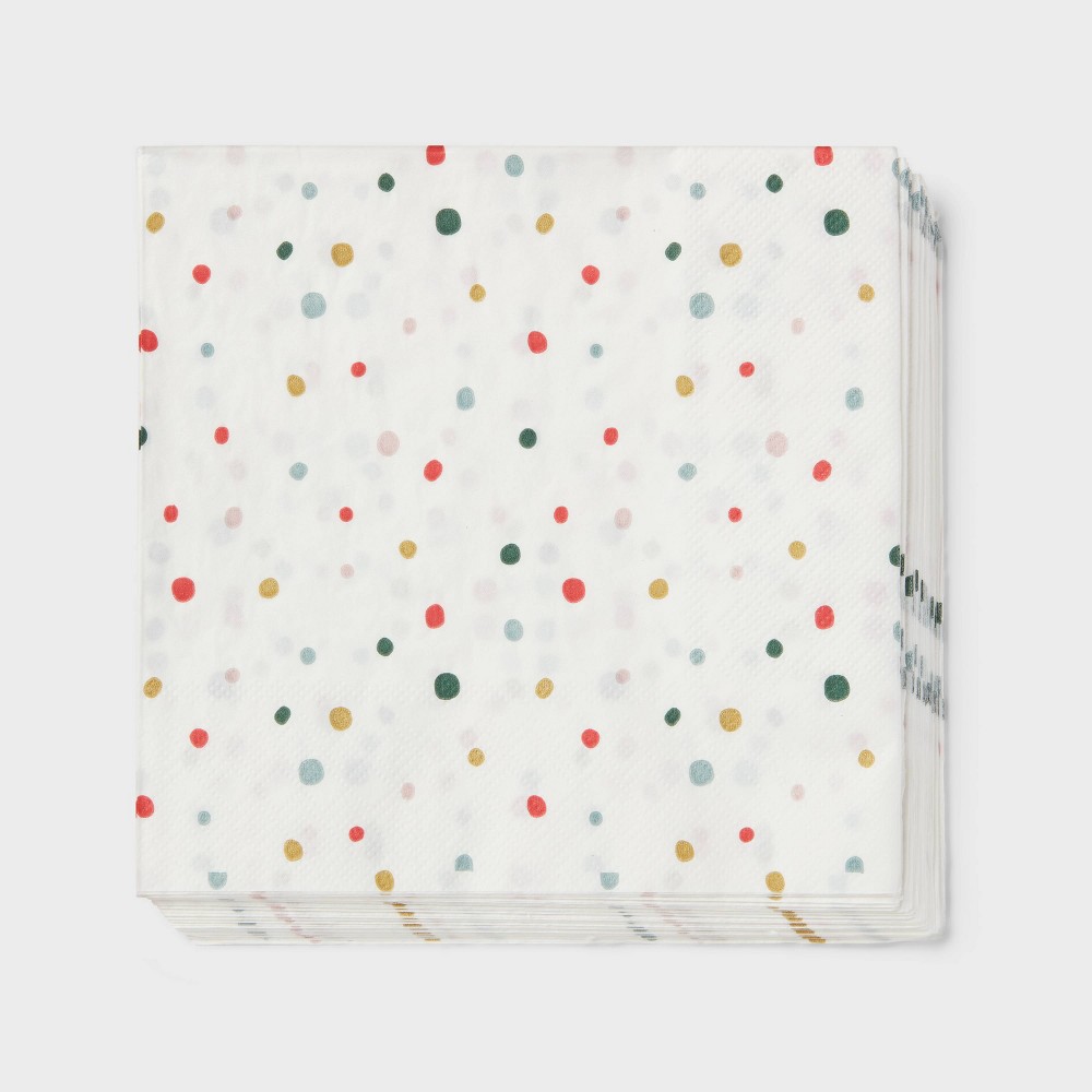 20ct Christmas Dots Lunch Napkins - Spritz™