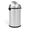 17 Gallon Commercial Trash Can, Stainless Steel Rubbish Bin, Round Garbage Can, for Outdoor, Home Office, Restaurant - 3 of 4