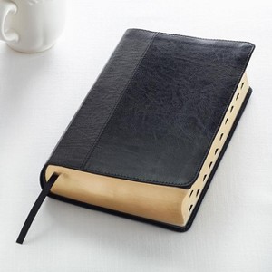 KJV Giant Print Lux-Leather 2-Tone Black - Large Print (Leather Bound) - 1 of 1