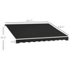 PAGED Retractable Door Awning Water-Resistant Fabric Awning for Door Entrance Aluminum Frame for Gardens, Yard - 3 of 4