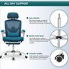 Bestier Office Chair Ergonomic Desk Chair, Home Mesh Office Desk Chairs with Wheels, Lumbar Support Pillow and Padded Armrests, Comfy Gaming Chair - 4 of 4