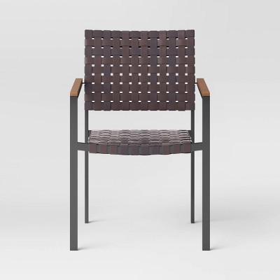 Oak Park Outdoor Patio Dining Chairs Stacking Chairs Brown - Threshold&#8482;_2