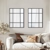 Lirago Wrought Iron Rectangular Black Panel Wall Mirror 0.78" D x 30" W x 39" H - 4 of 4